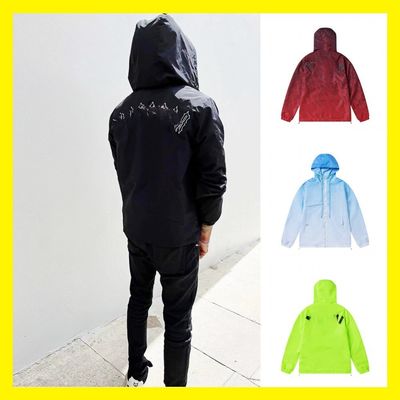 Temporada de Outono XMAMLON Logotipo bordado Windbreaker Streetwear Jaqueta para homens e mulheres