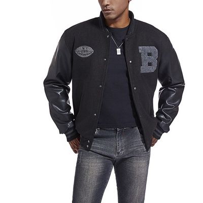 Decoração de bordados Jaqueta masculina de tricoteada para coleção de inverno e outono