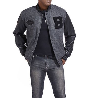Decoração de bordados Jaqueta masculina de tricoteada para coleção de inverno e outono