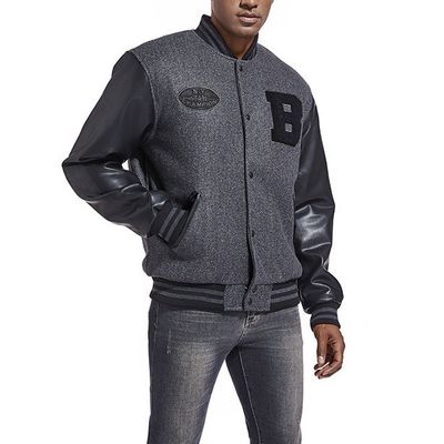 Decoração de bordados Jaqueta masculina de tricoteada para coleção de inverno e outono