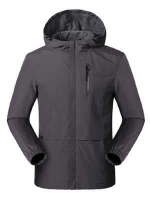 Safairi Custom Zip Up Jacket Tintado Windbreaker Jacket tecido Tactical Mens Jacket casaco